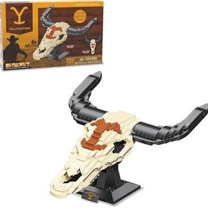 Yellowstone Cow Skull Building Brick Kit 🐮 Wall Mount & Table Mount Included!